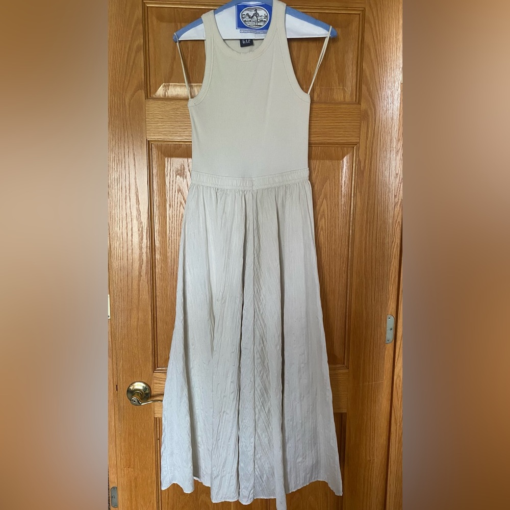 Gap Sleeveless Maxi Dress in cream
